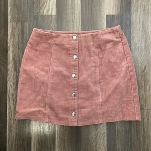 Pink Velvet Skirt- Forever 21
